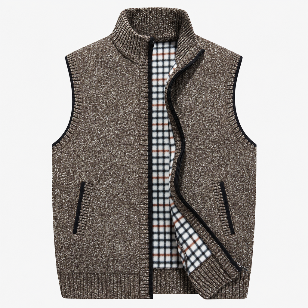 Cassian | Mens Body Warmer Gilet Zip-Up Lined