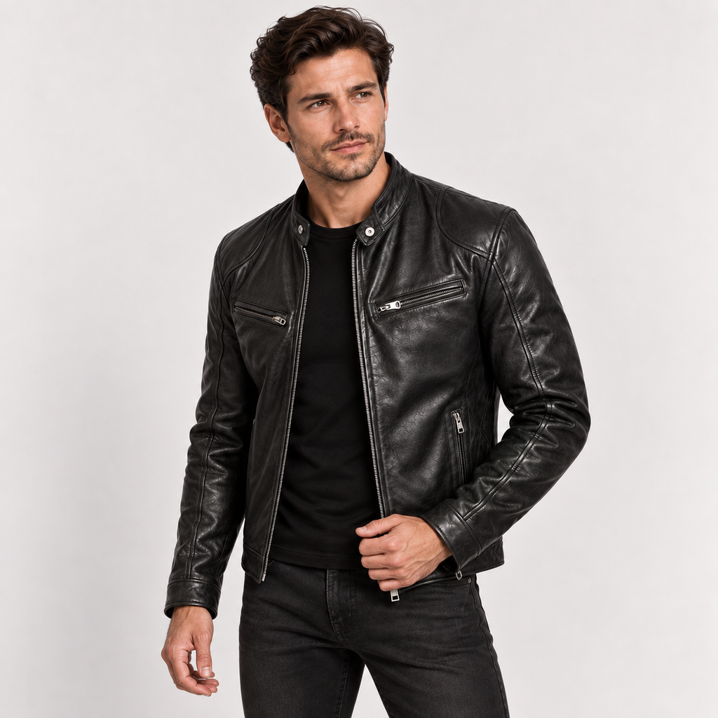 Lucien - Sophisticated Leather Jacket Men Faux Leather Style