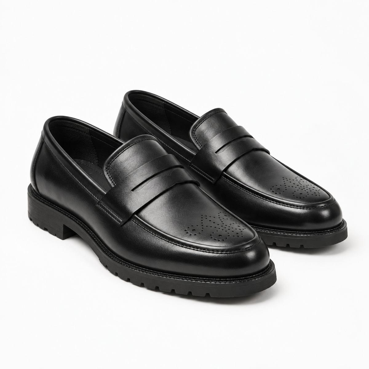Osgood | Mens Penny Loafers Brogue Detail