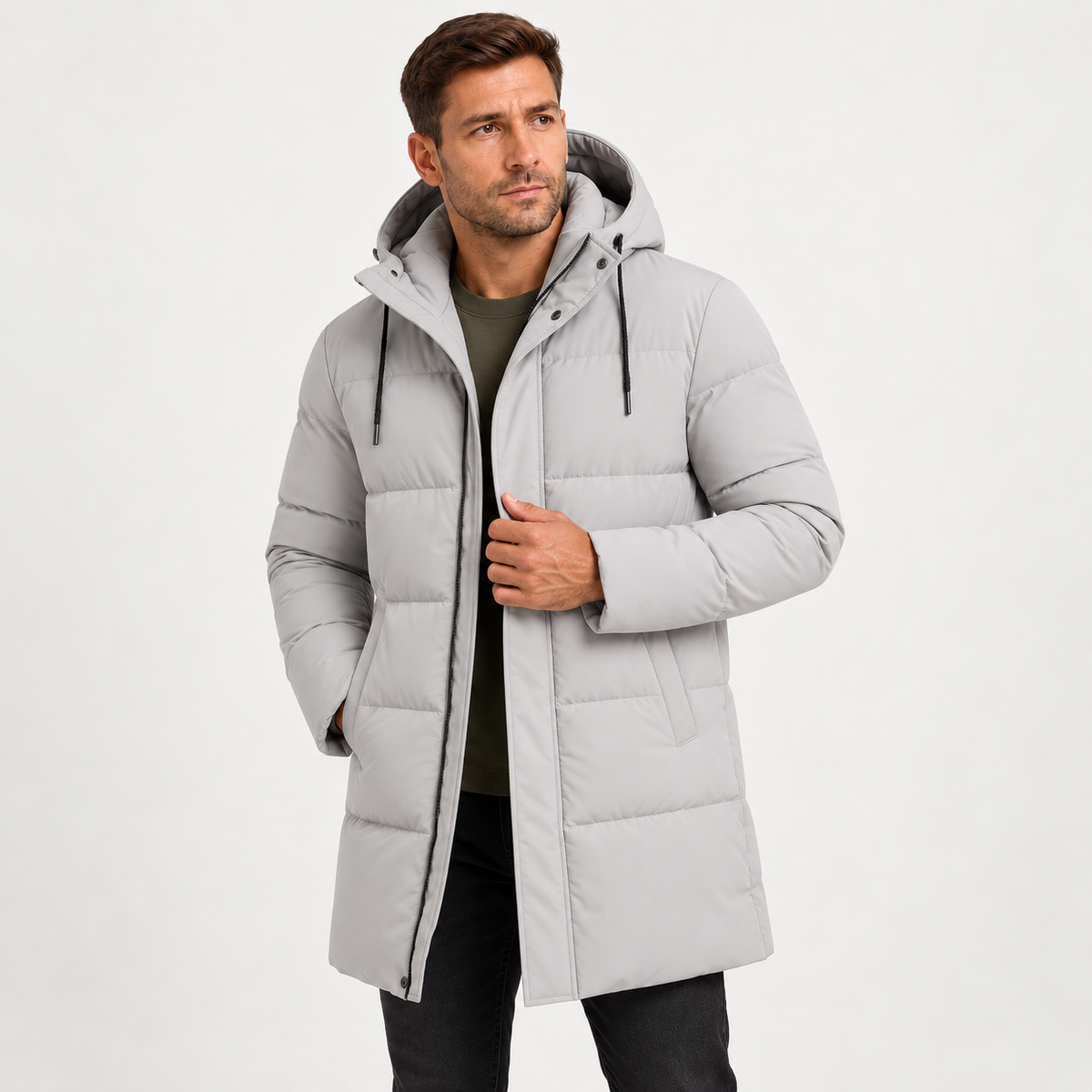 Magnus - Men's Long Puffer Coat for Winter