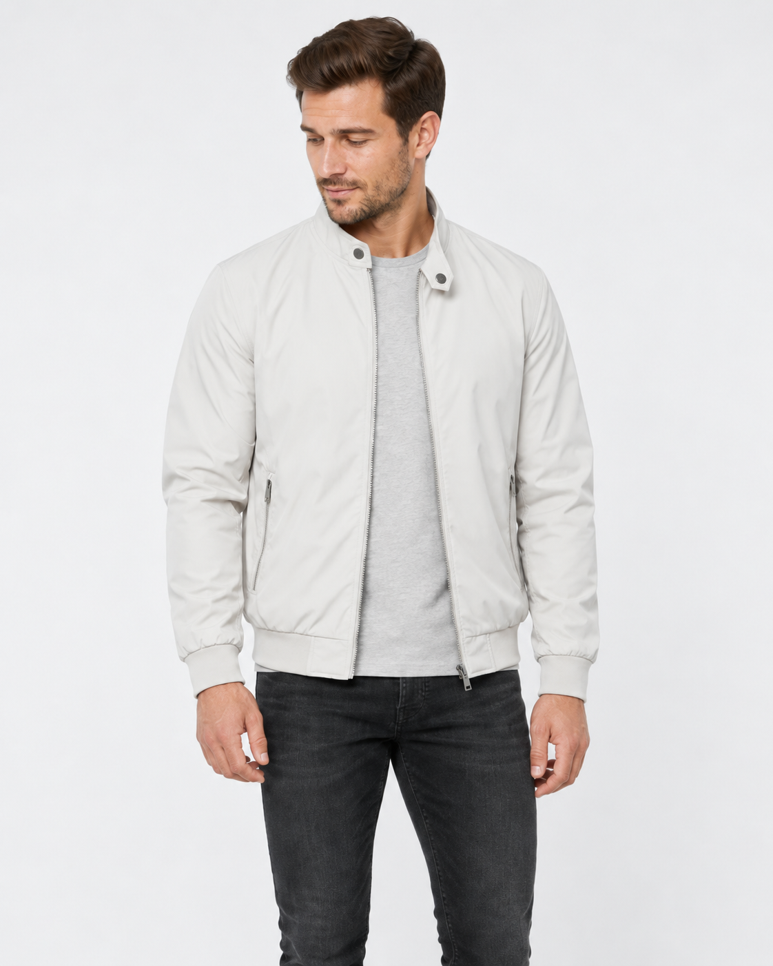 Maddox - Classic Bomber Jacket Men with Ribbed Trim
