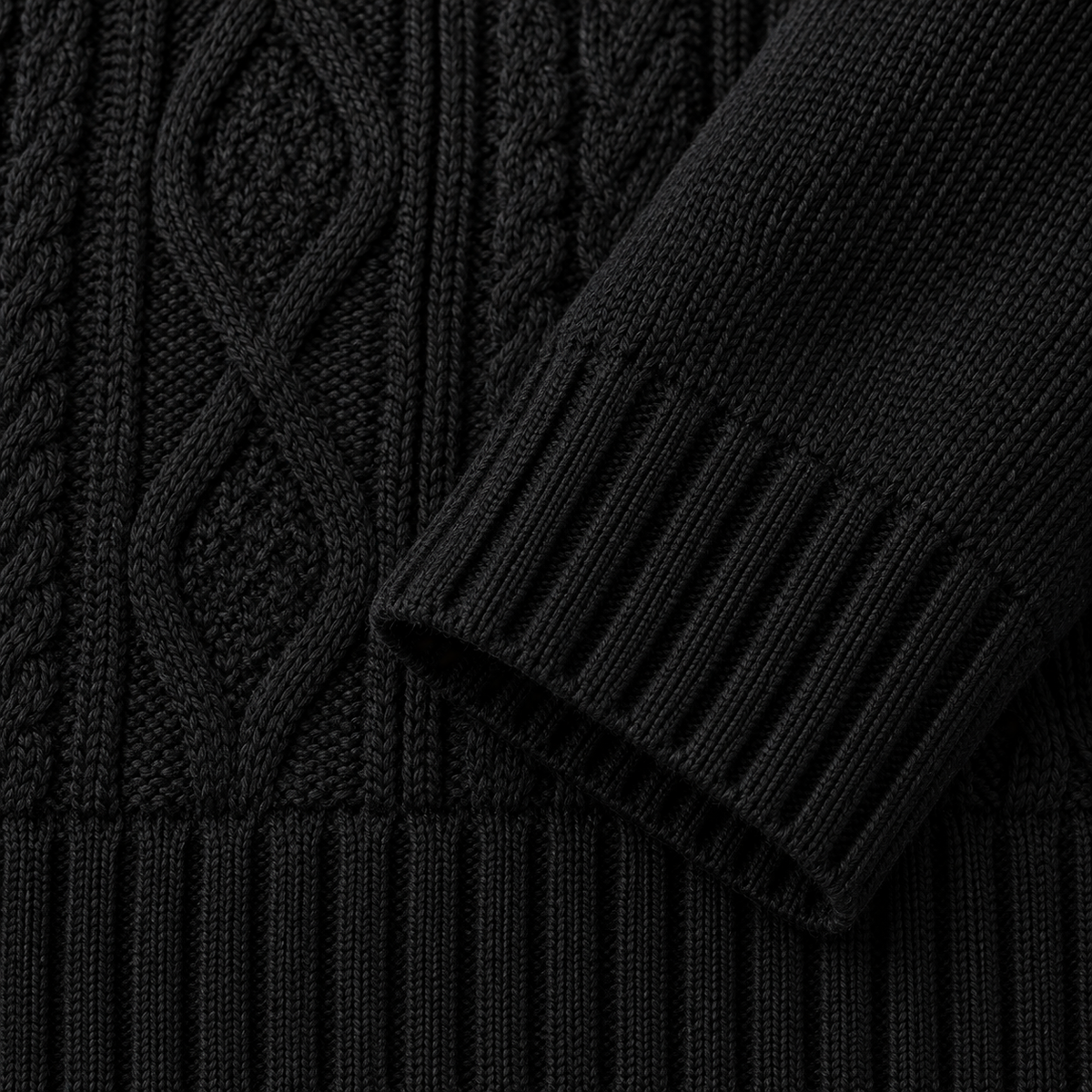 Emrys - Men's Textured Zip Cardigan with Stand Collar