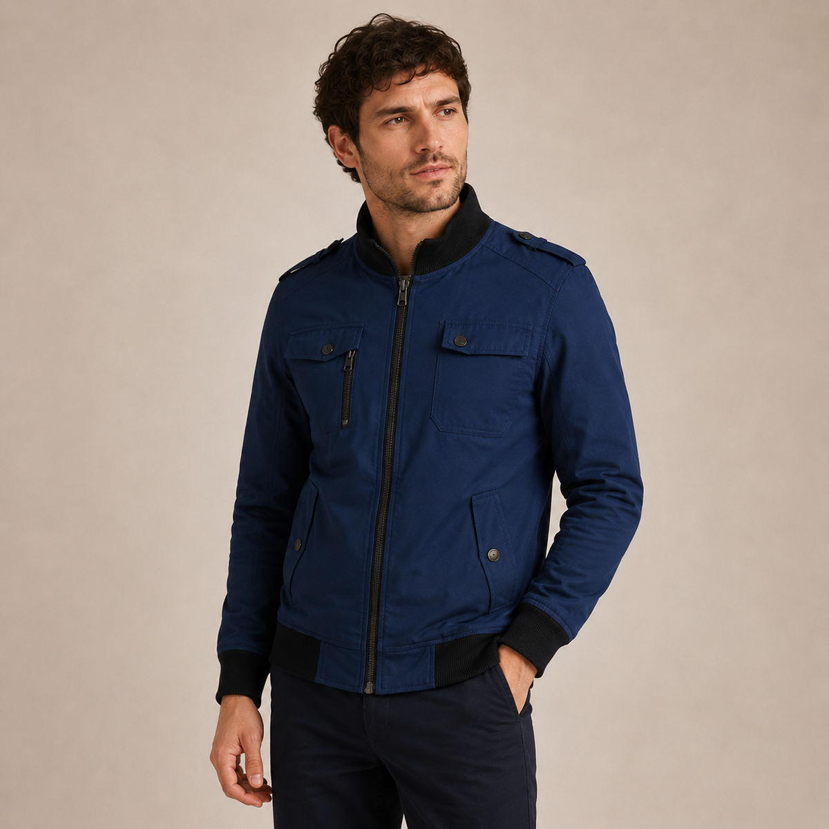 Anton - Stand Collar Harrington Jacket