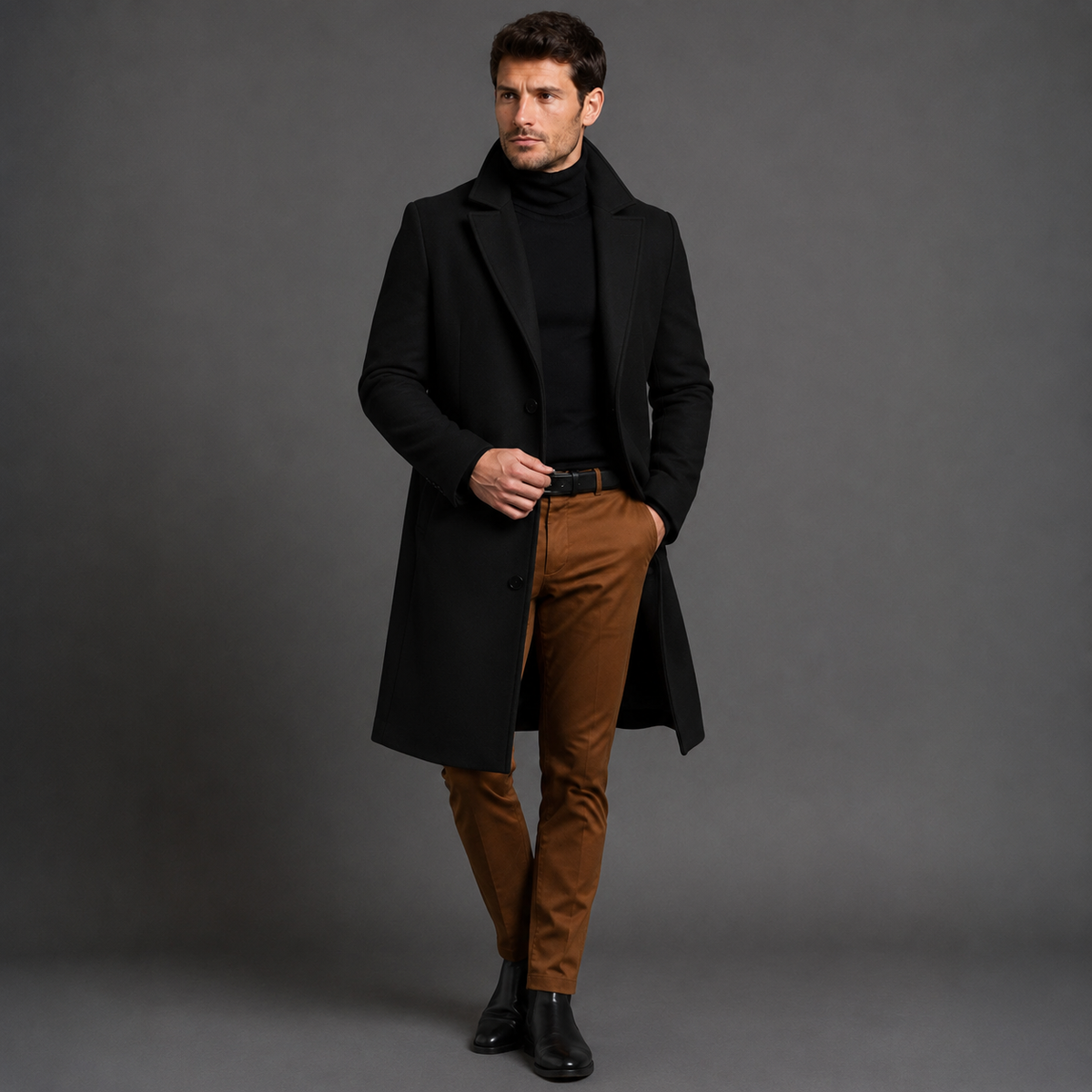 Victor - Tailored Men's Long Coat