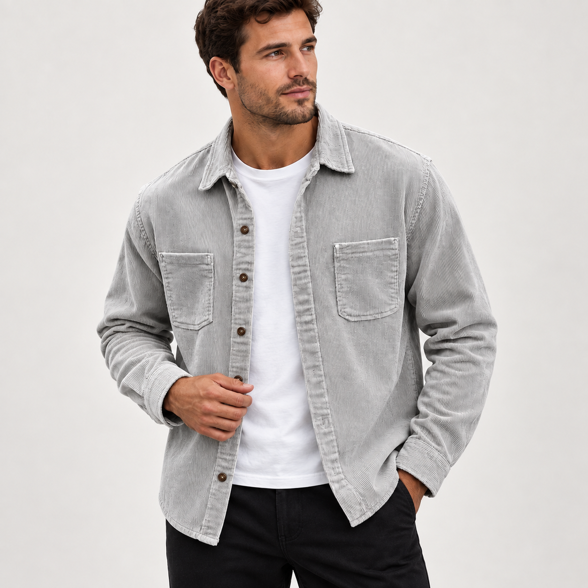 Aksel - Corduroy Overshirt Men