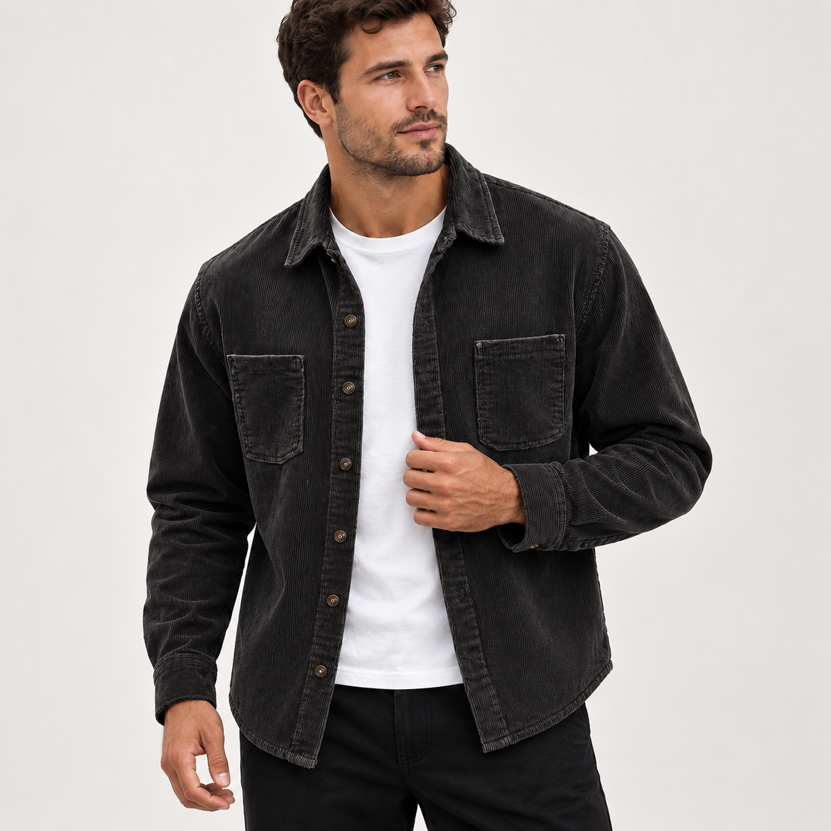 Aksel - Corduroy Overshirt Men