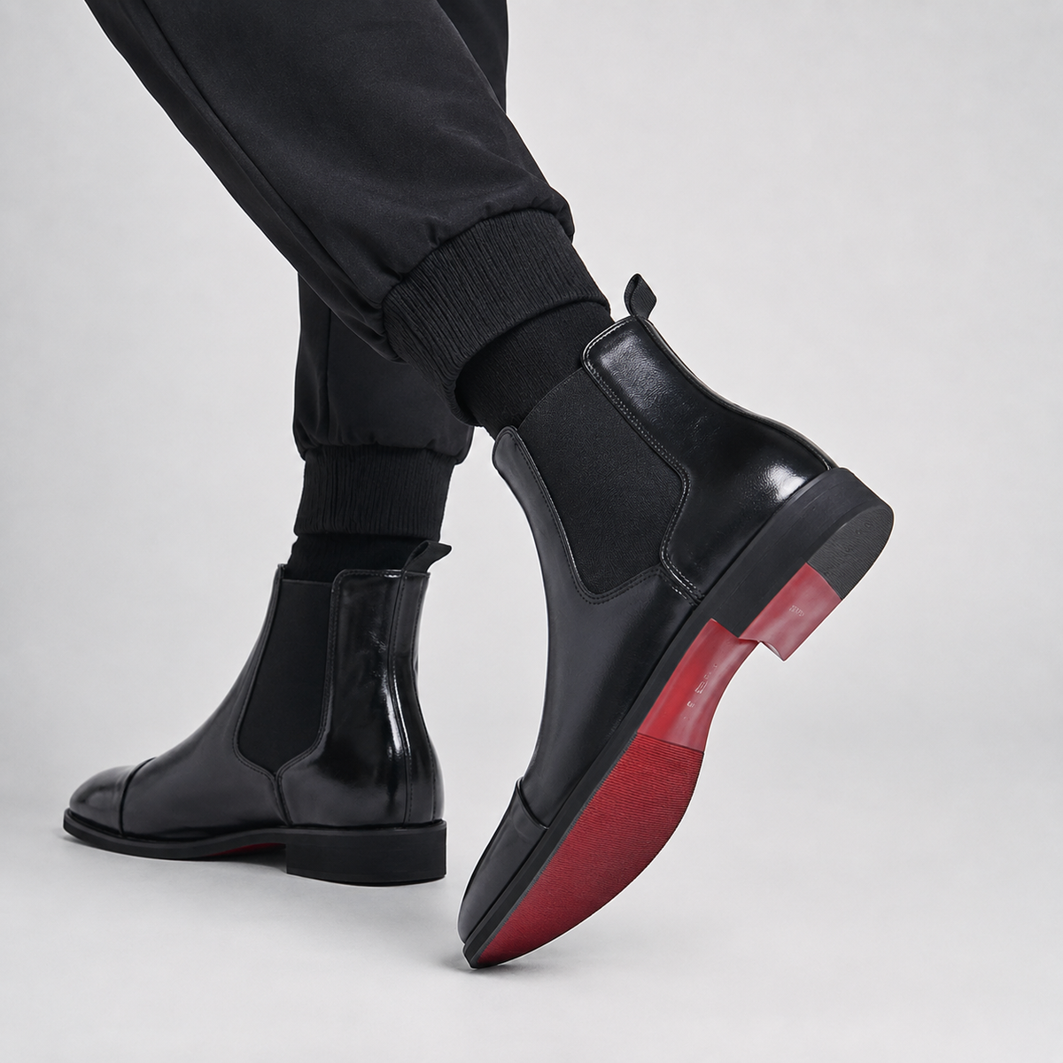 Nico - Pointed-Toe Mens Leather Chelsea Boots