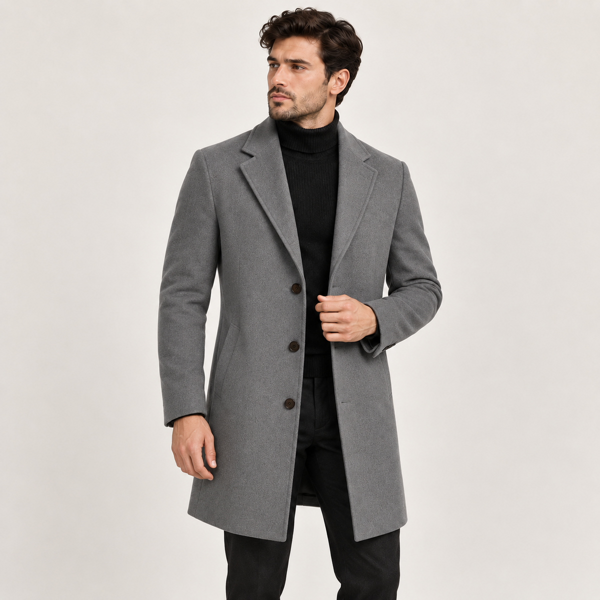 Weston - Refined Long Mens Overcoat