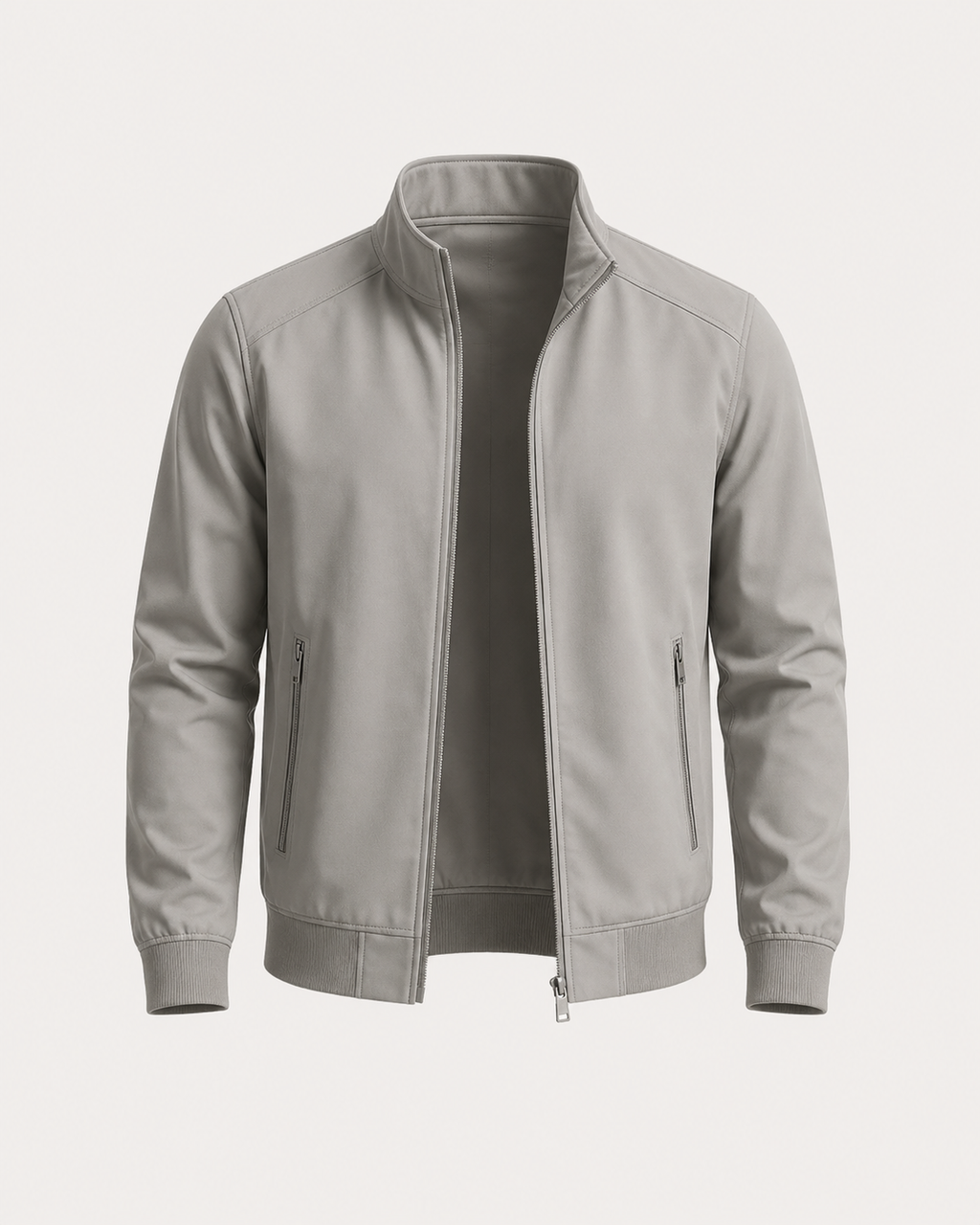 Soren – Men’s Stone Grey Zip Jacket