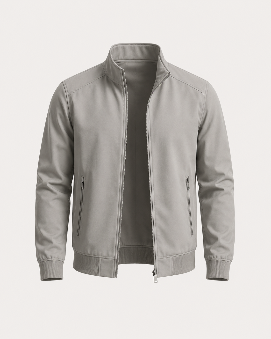 Soren – Men’s Stone Grey Zip Jacket