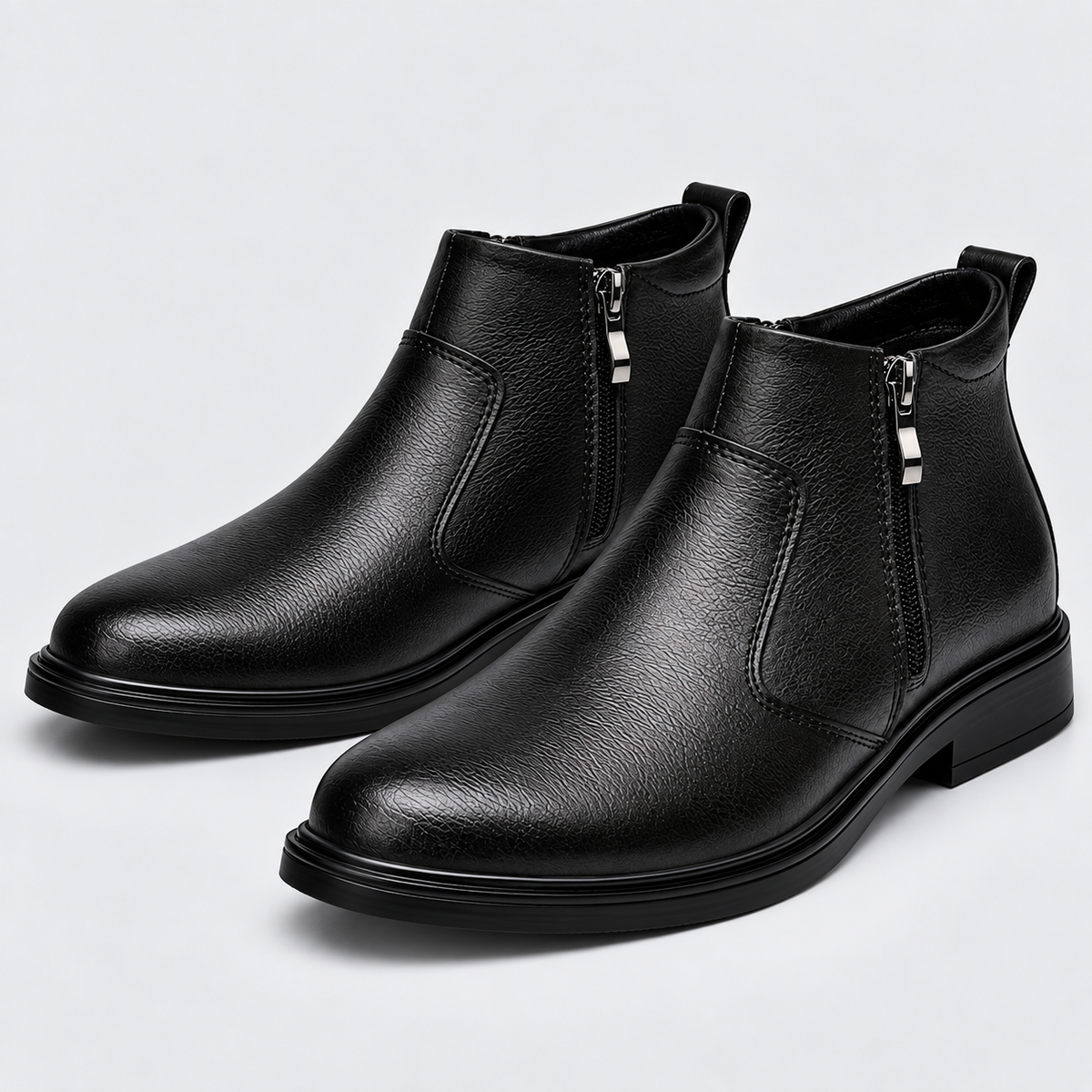 Conrad | Mens Winter Boots Warm Lined Zip Up Ankle Boots