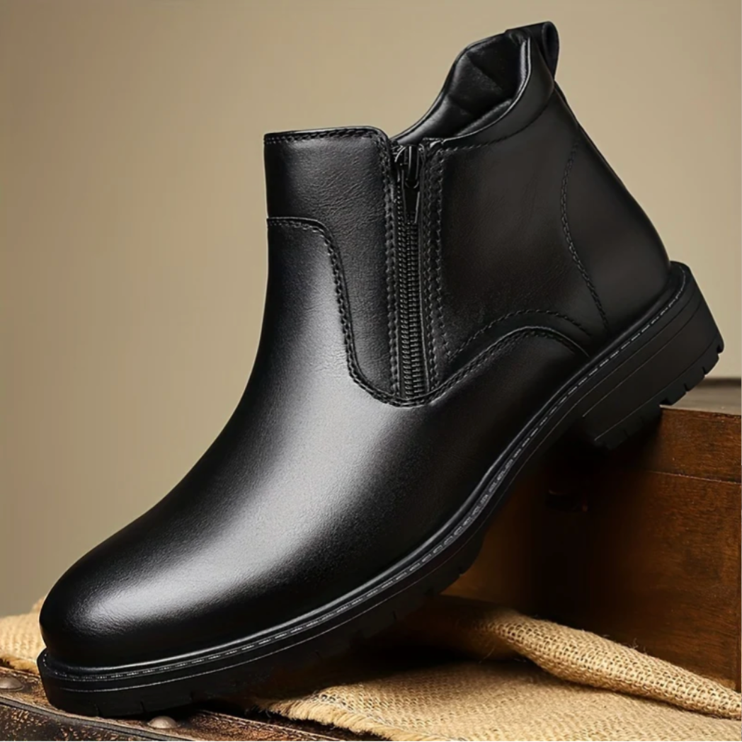 Leopold | Mens Ankle Boots Side Zip Smart Dress Boots