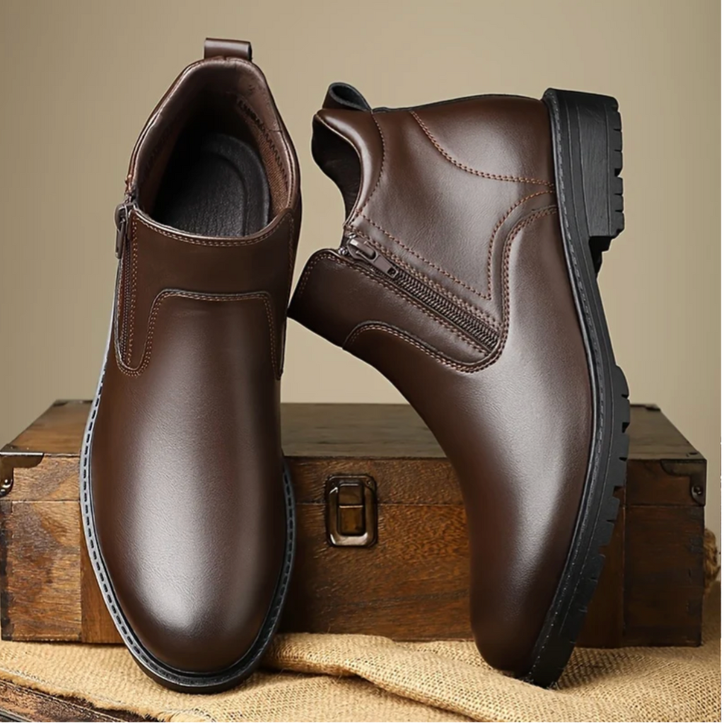 Leopold | Mens Ankle Boots Side Zip Smart Dress Boots