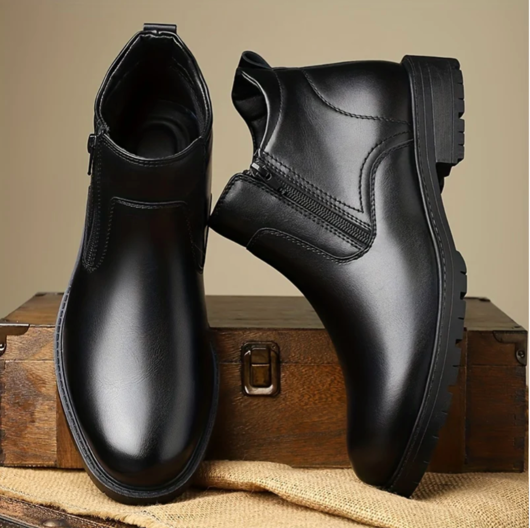 Leopold | Mens Ankle Boots Side Zip Smart Dress Boots