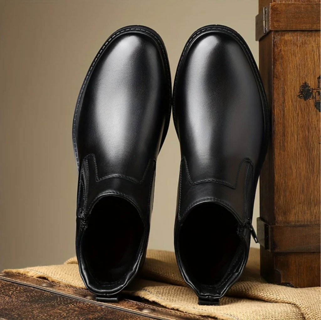 Leopold | Mens Ankle Boots Side Zip Smart Dress Boots