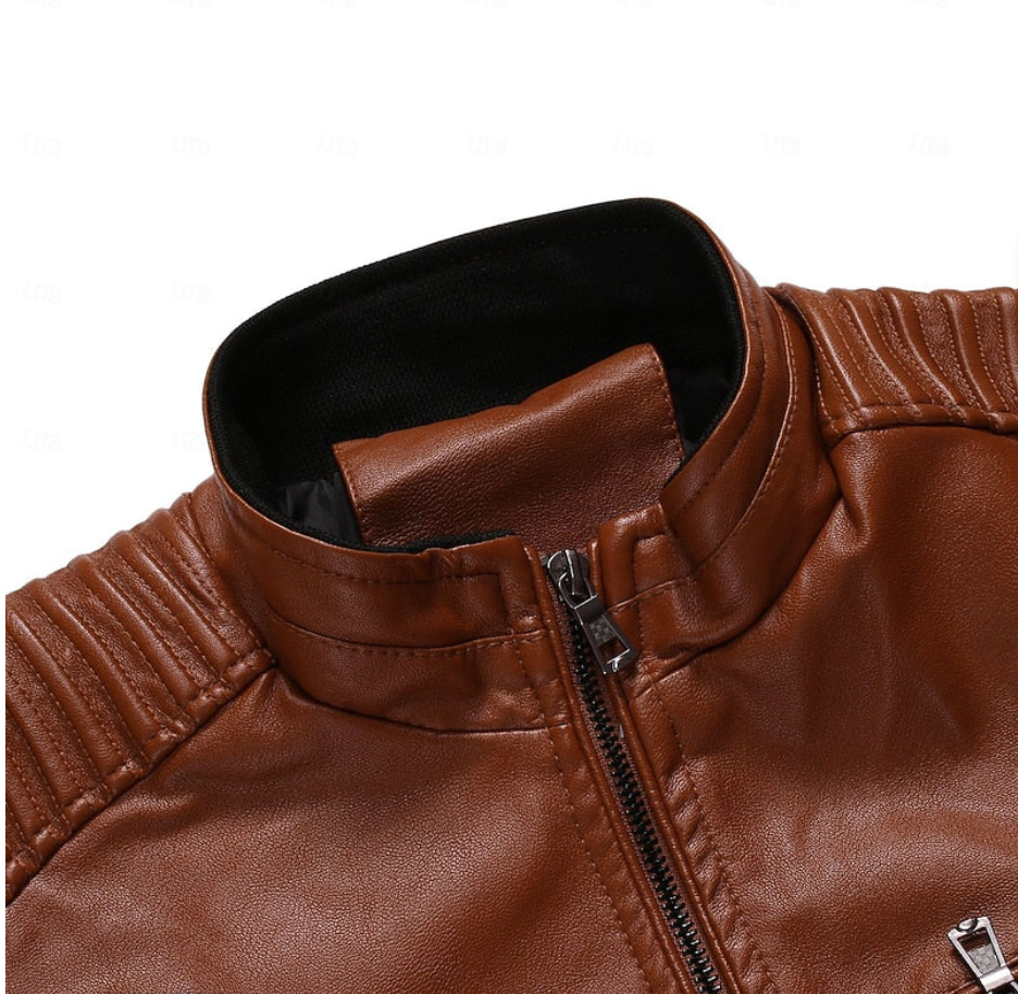 Rafferty | Biker Jacket Men Stand Collar
