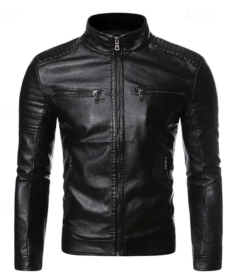 Rafferty | Biker Jacket Men Stand Collar