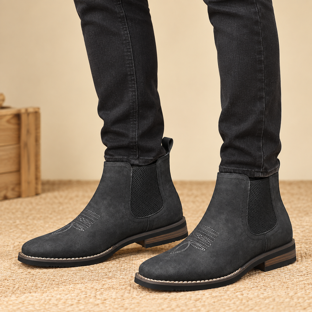 Edric | Men's Premium Leather Chelsea Boots with Cushioned Lining & Non-Slip Rubber Sole