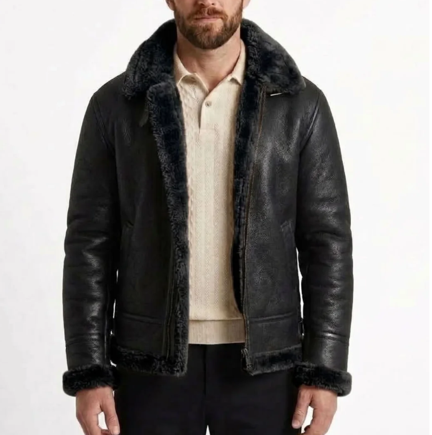 Dominic | Men's Textured Tailored Winter Coat – Warm Smart Casual Business Overcoat