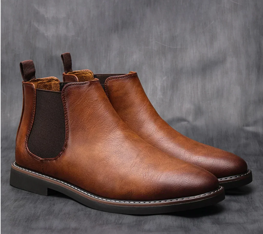 Matteo | Men's Classic Chelsea Ankle Boots – Smart Casual Slip-On Everyday Dress Boots