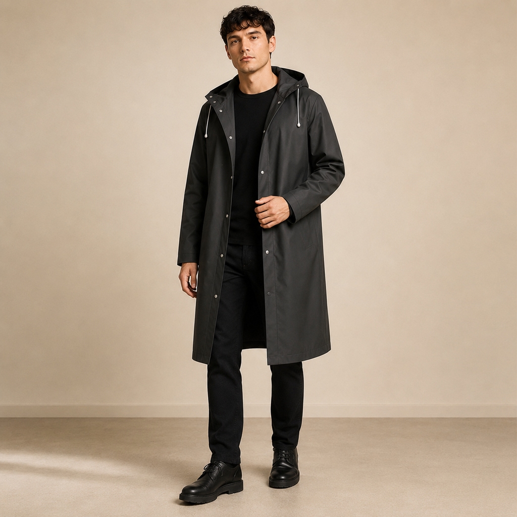 Silas - Hooded Men's Rain Coat