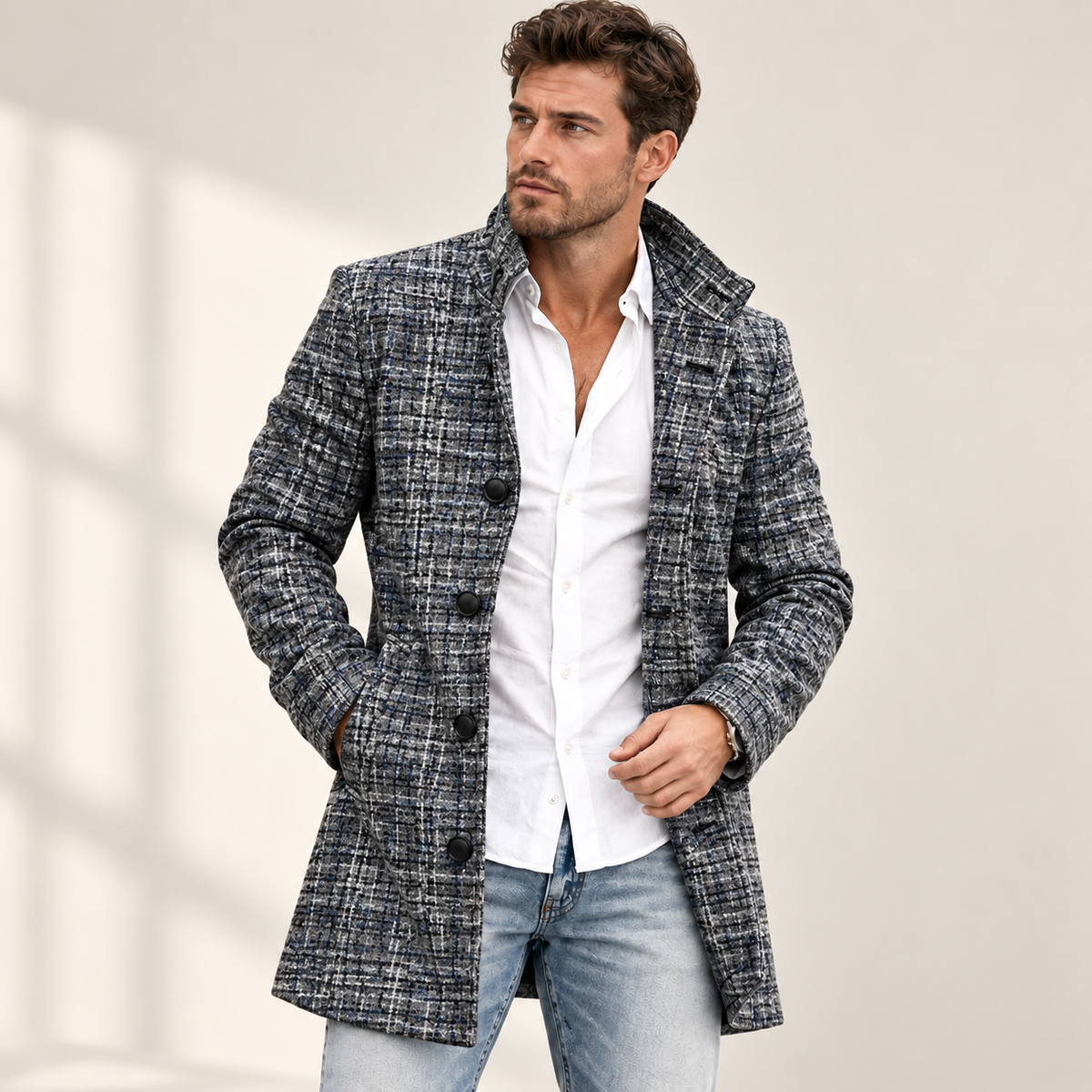 Finley - Structured Trench Coat Men