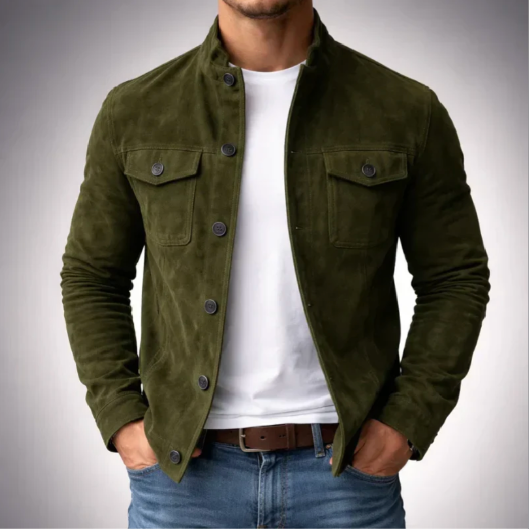 Jasper | Suede Jacket Men Classic Pocket