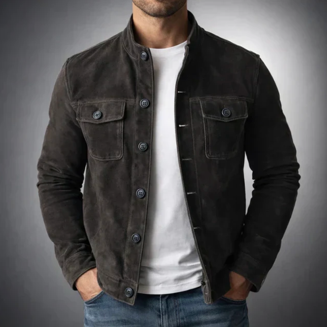 Jasper | Suede Jacket Men Classic Pocket