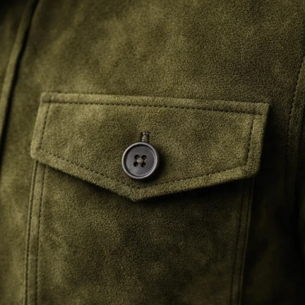 Jasper | Suede Jacket Men Classic Pocket