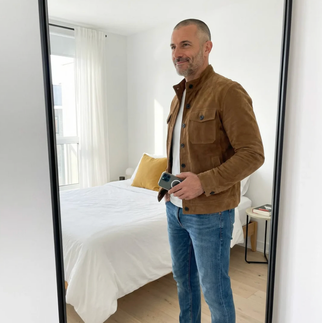 Jasper | Suede Jacket Men Classic Pocket