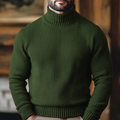 Silas | Roll Neck Jumper Men Ribbed Turtleneck