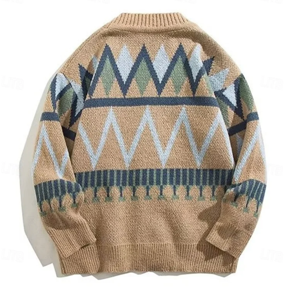 Wilfred | Mens Cardigan V-Neck Patterned Button