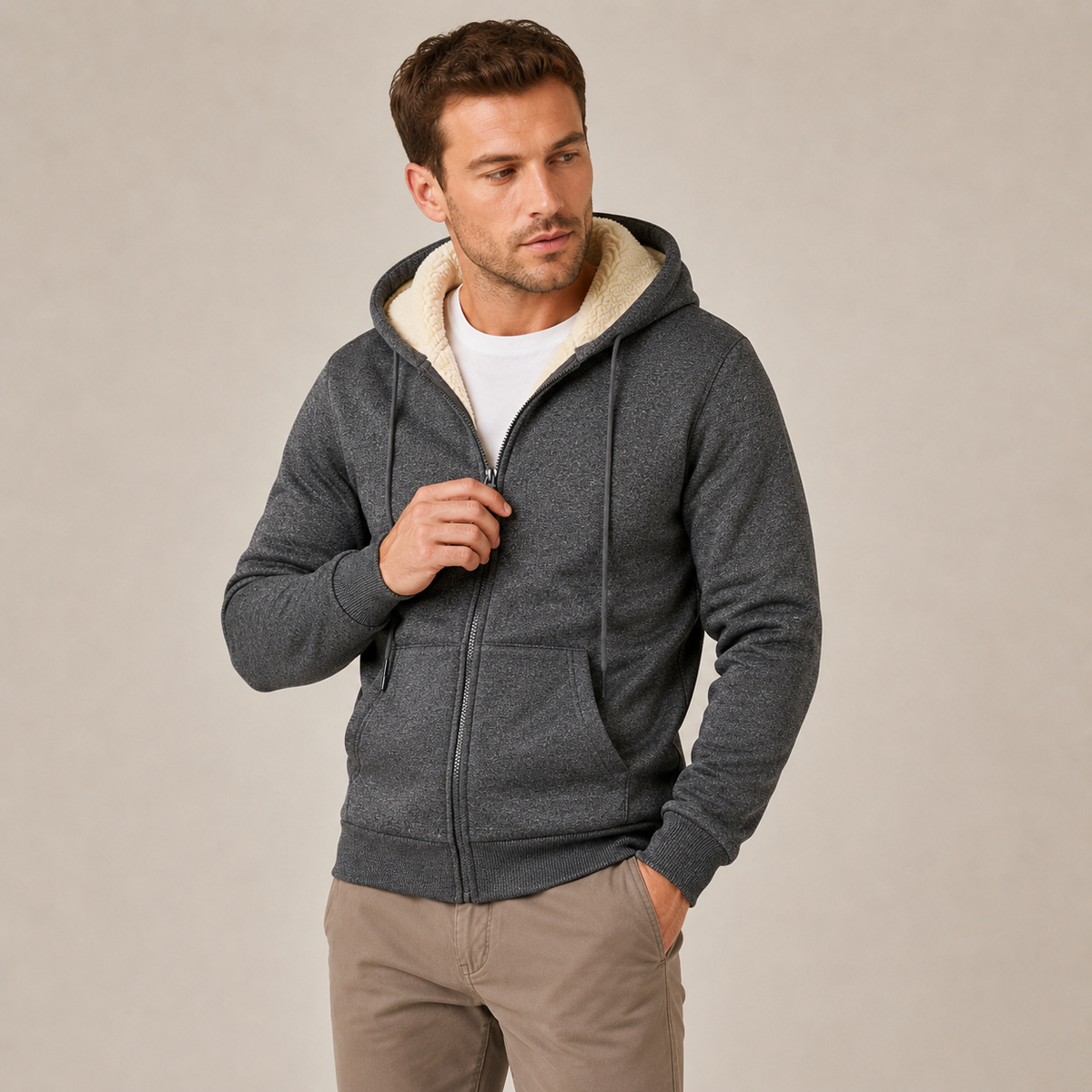 Eric - Heavyweight Full Zip Fleece Hoodie