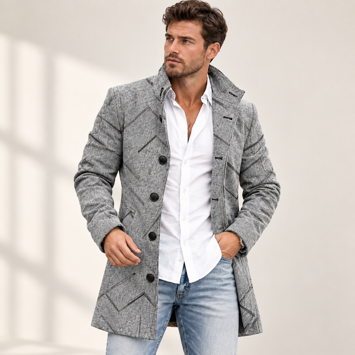 Finley - Structured Trench Coat Men