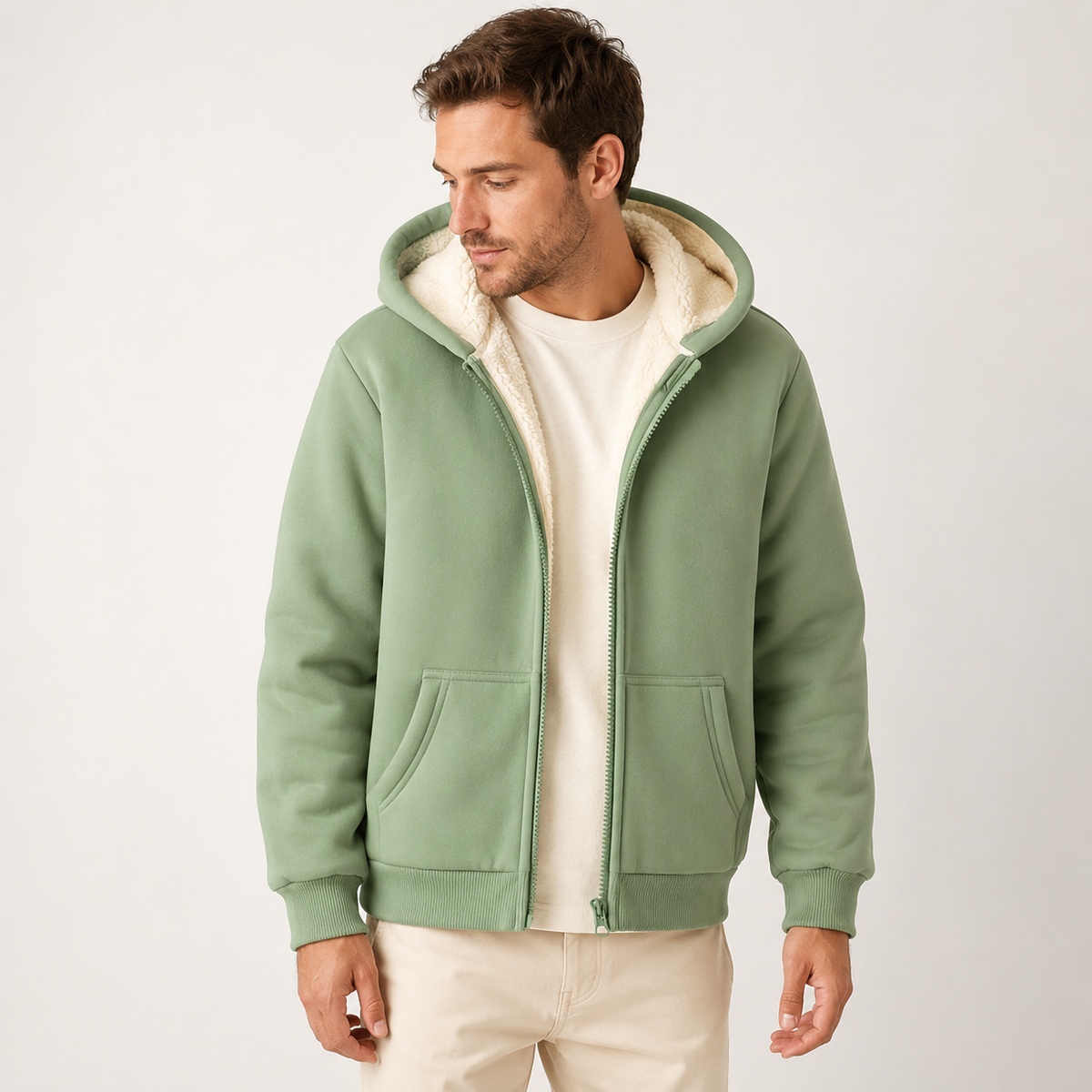 Eric - Heavyweight Full Zip Fleece Hoodie