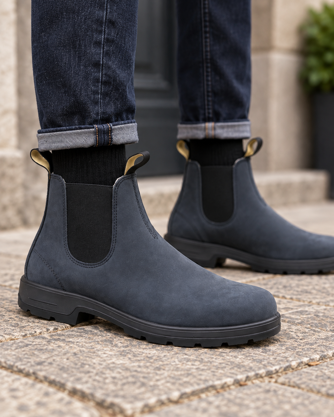 Cedric - Classic Men's Leather Slip-On Chelsea Boots