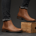 Leon - Chelsea Faux Leather Dealer Boots for Men