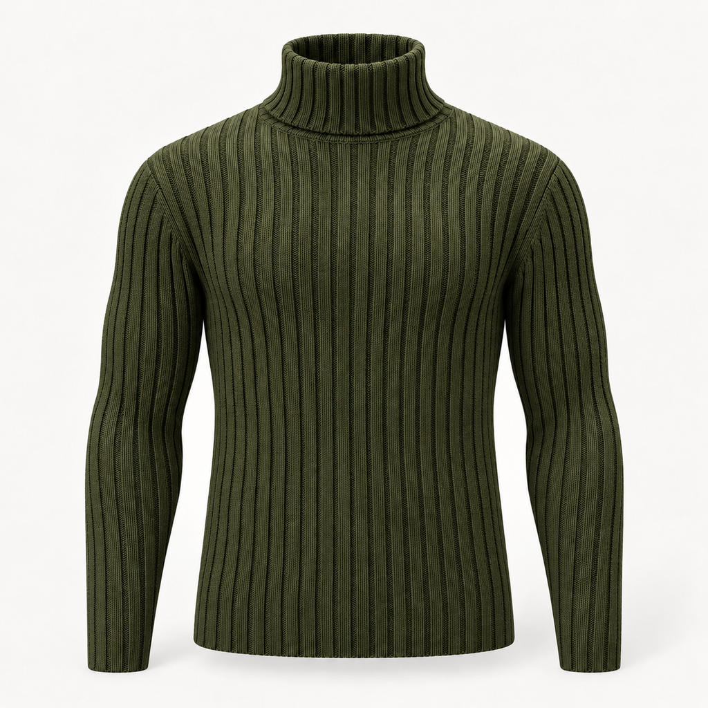 Lawson | Mens Ribbed Jumper High Neck Knitted Pullover