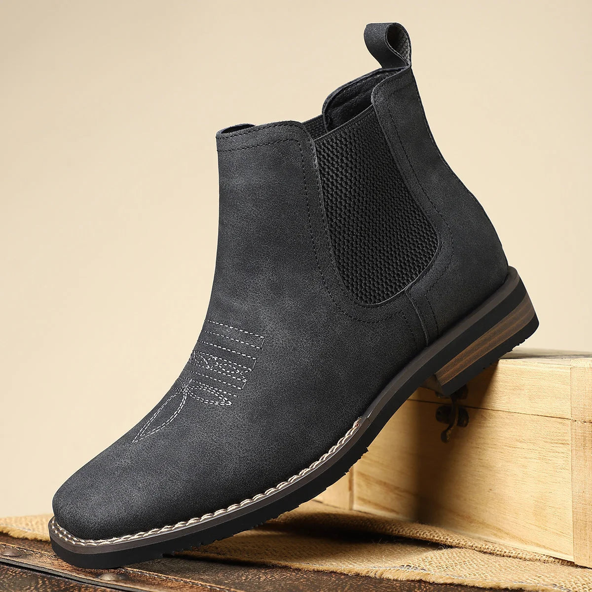 Edric | Men's Premium Leather Chelsea Boots with Cushioned Lining & Non-Slip Rubber Sole
