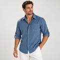 Marius - Linen Men's Overshirt Longsleeves