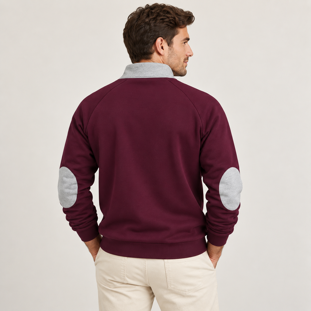 Ambrose - Stand Collar Mens Quarter Zip Jumper