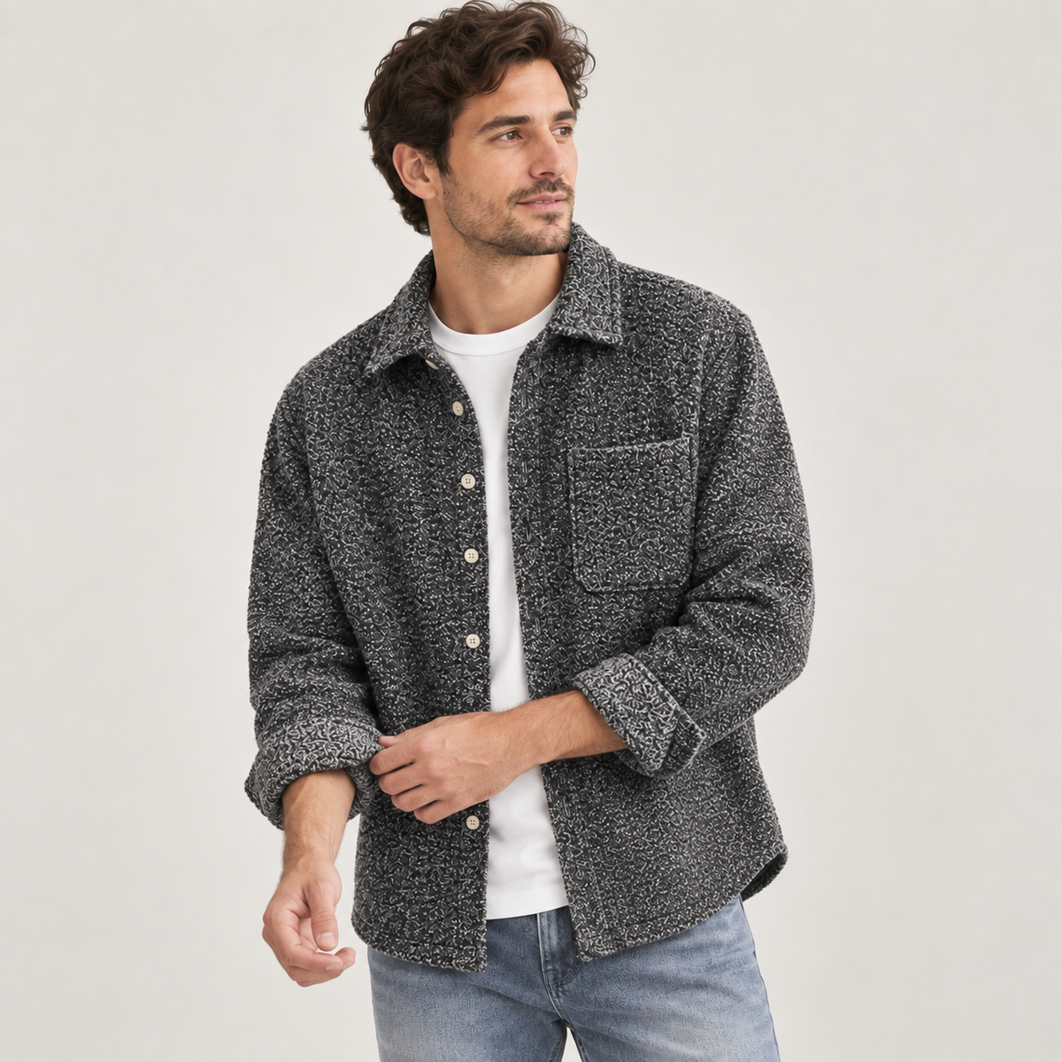 Nolan - Cashmere Blend Men's Overshirt