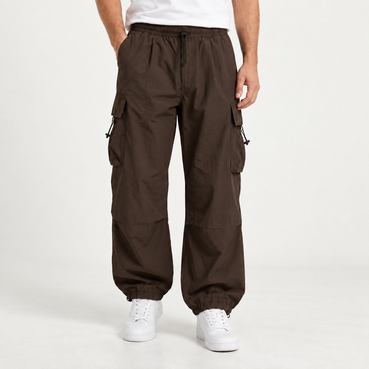 Corbin - Black Cargo Trousers Men with Thigh Pockets