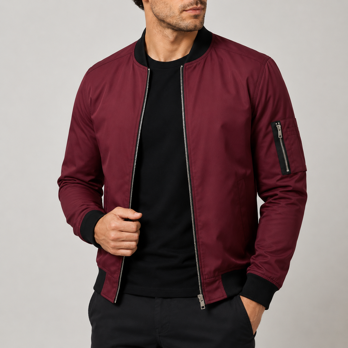 Maxim - Slim Men's Bomber Jacket