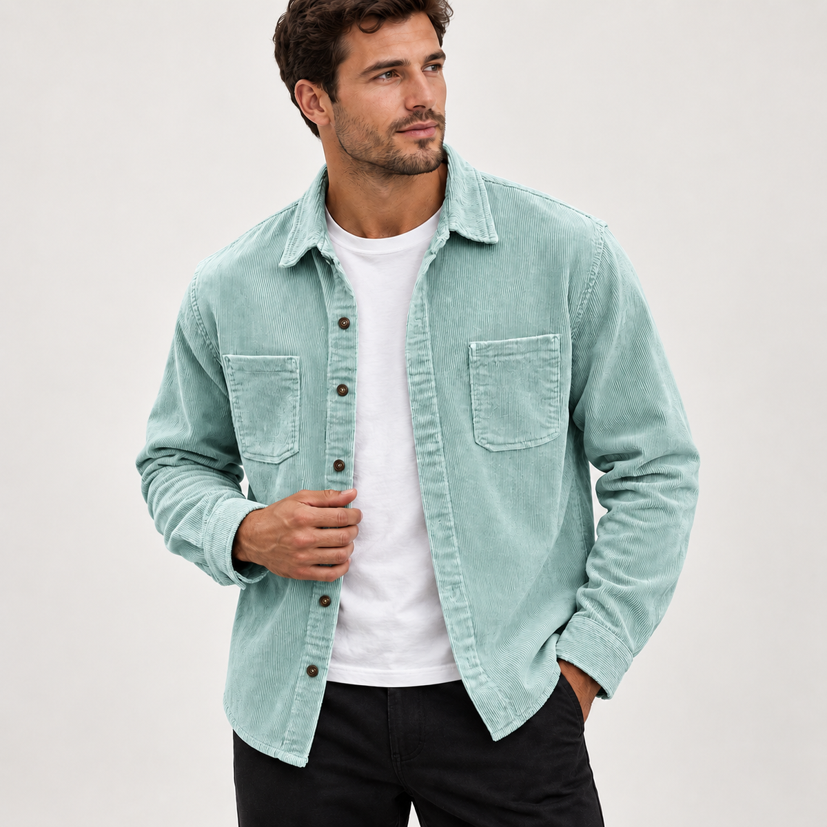 Aksel - Corduroy Overshirt Men