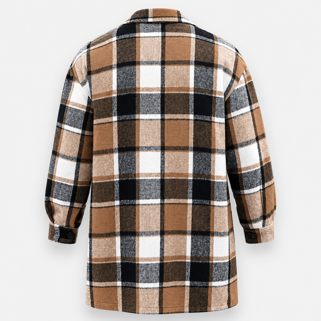 Reece | Mens Overshirt Rugged Checked Lapel Collar