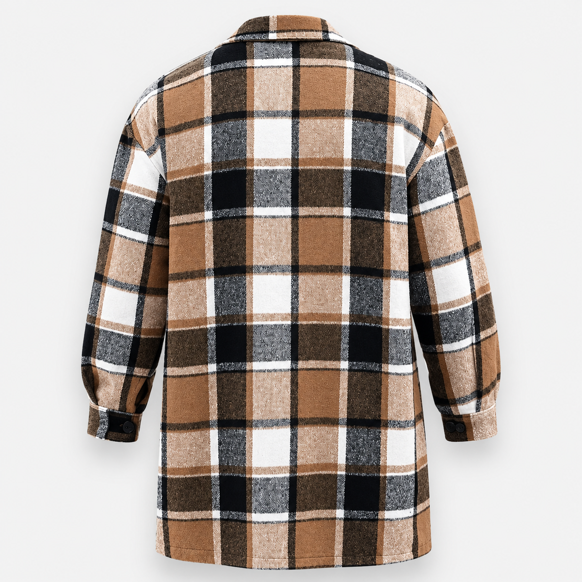 Reece | Mens Overshirt Rugged Checked Lapel Collar