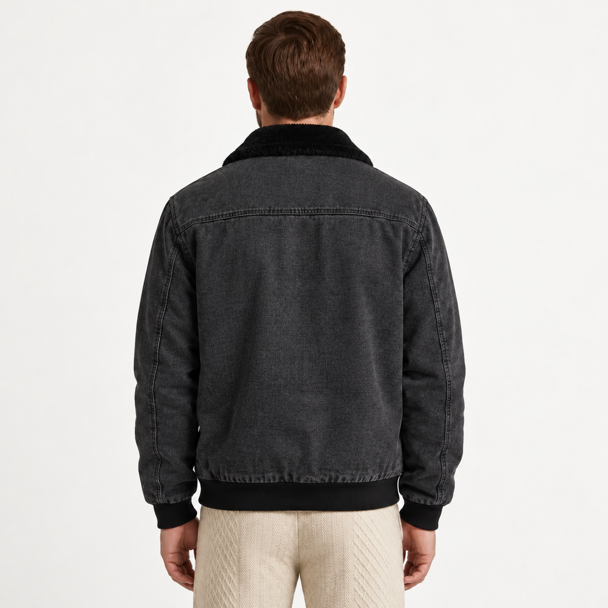 Osric | Denim Jacket Men Fleece Lined Lapel Collar