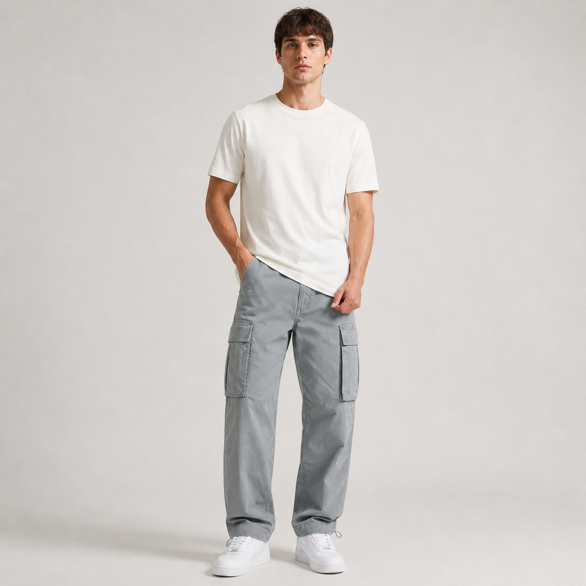 Miles - Drawstring Mens Cargo Trousers