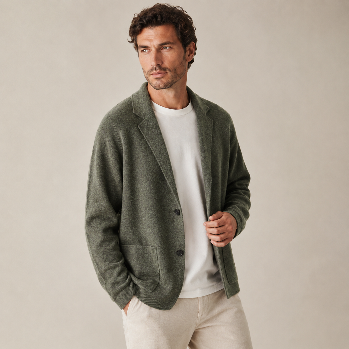 Tobias - Wool-Blend Men's Coatigan